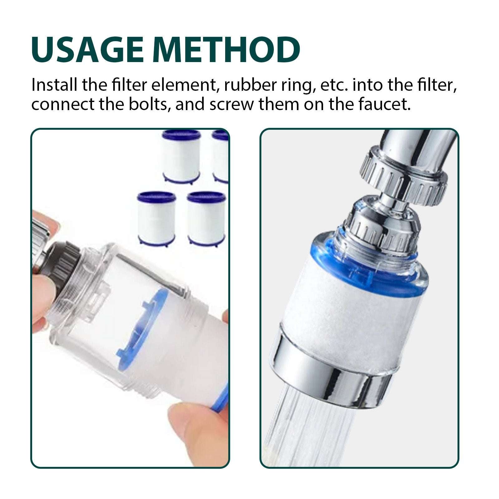 360 Degree Rotating Faucet Filter Home Water Purifier