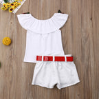 1 7Y Infant Kids Baby Girl Clothes Sets Off