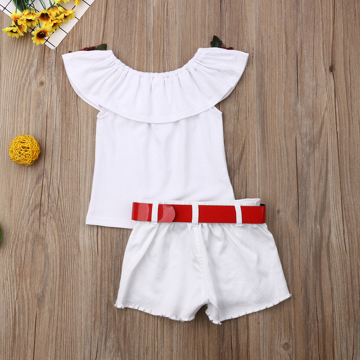 1 7Y Infant Kids Baby Girl Clothes Sets Off