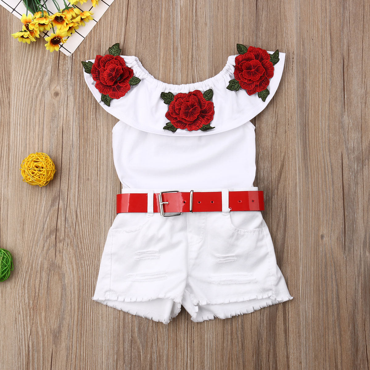 1 7Y Infant Kids Baby Girl Clothes Sets Off