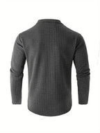 Outdoor Stand Collar Half Zip Training T-shirt Waffle Sports Bottoming