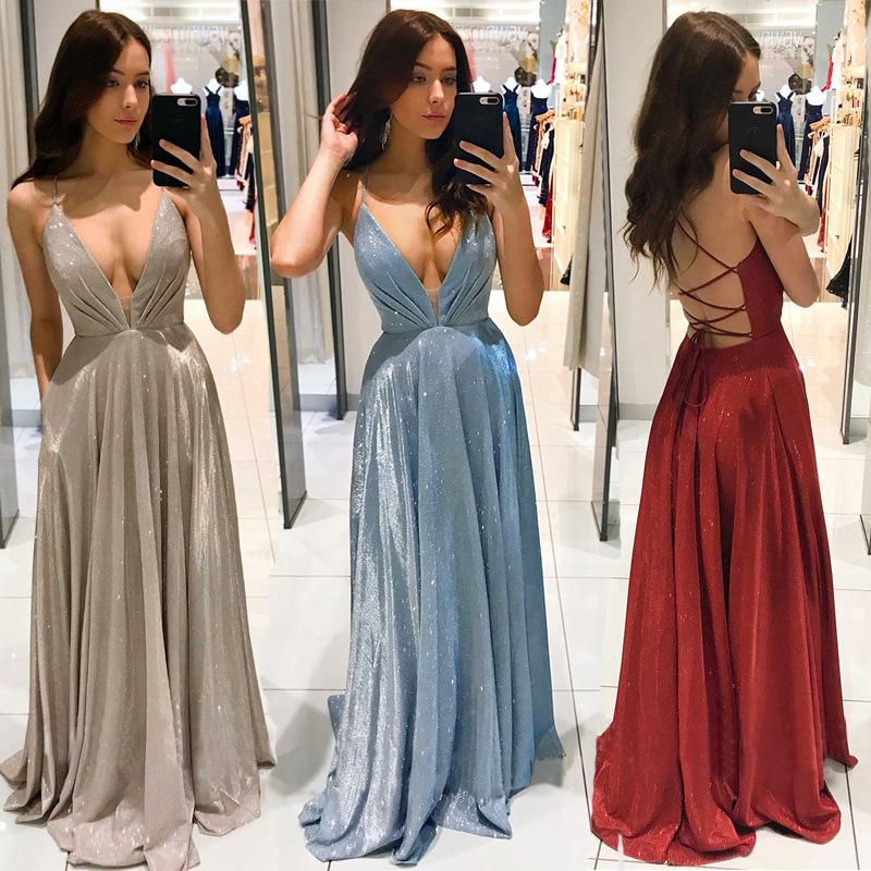 2021   New Women Clothing  Sling Backless Dress Slim Fit Long Dress