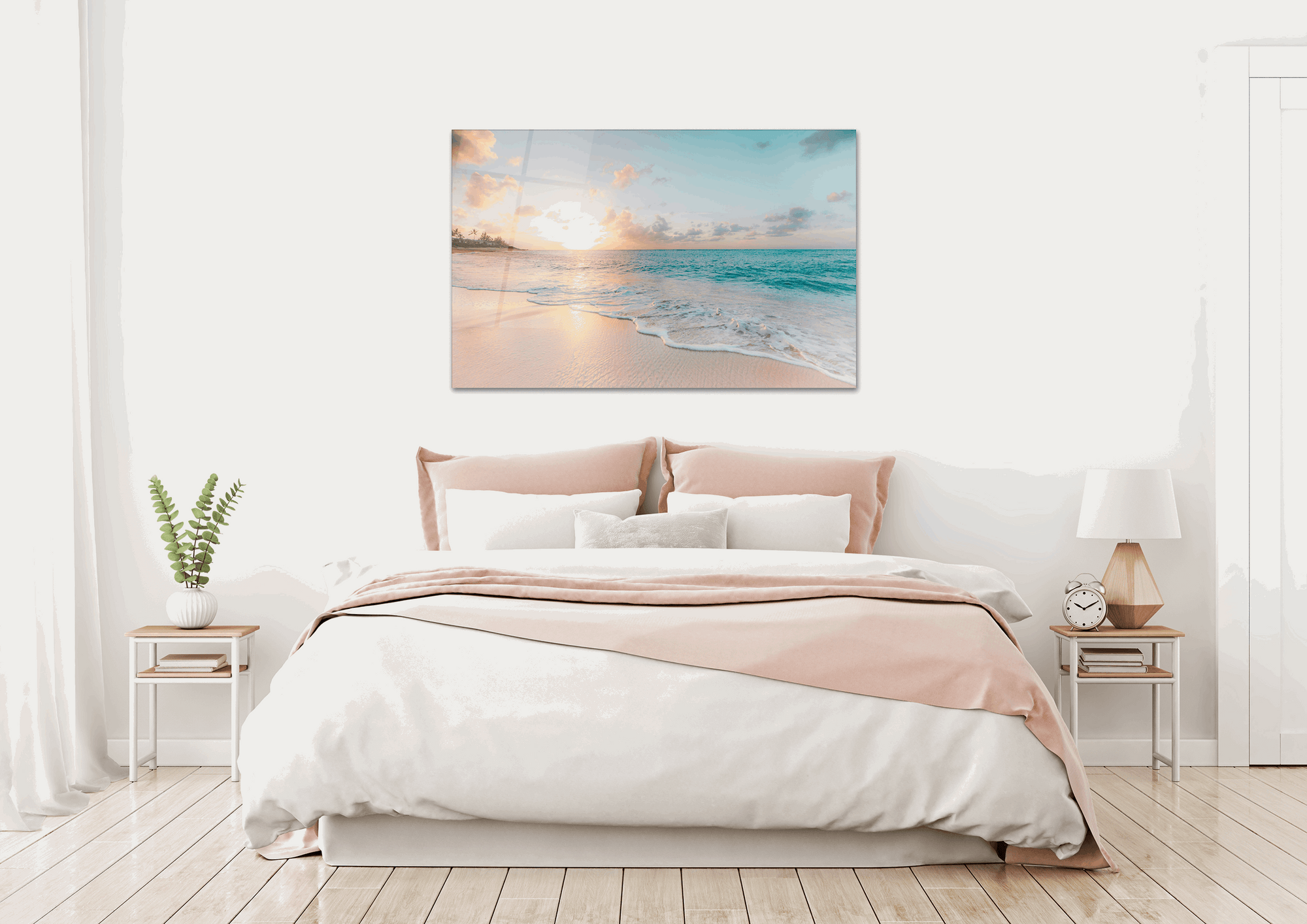 Glass Wall Art -Sea & Waves  (18x28 inches - 46x72cm)