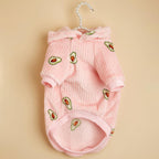 Fashionable Pet Avocado Print Hoodie For Cats And Dogs
