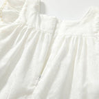 Summer Baby Kids Girls Fly Sleeves Solid Color Dress