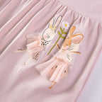 Summer Baby Kids Flowers Pattern Dress and Pants Clothing Set for