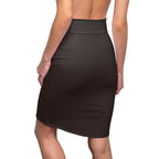 Womens Skirt - Dark Chocolate Brown Pencil Skirt